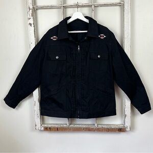 Lauren Jeans Company by Ralph Lauren black denim jean jacket plus size 2XL women